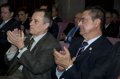 Francisco Rubio (i) y Manuel Lobo (d), ex rectores de la ULPGC