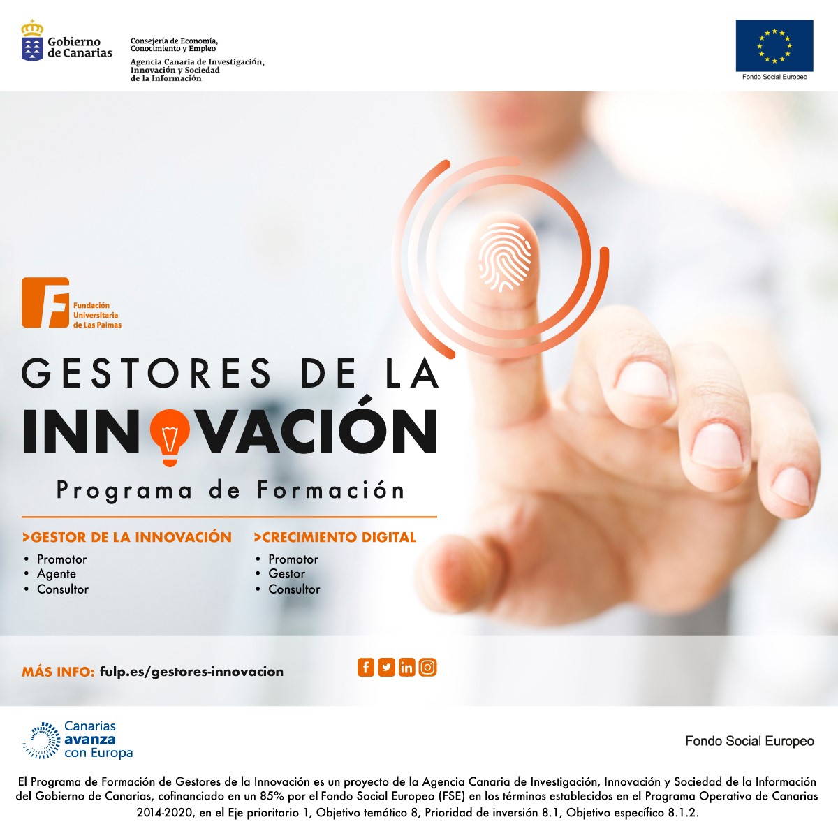 rojo Maniobra En lo que respecta a las personas Cursos gratuitos para estudiantes de Promotor de la Innovación y Promotor Digital | ULPGC - Universidad de Las Palmas de Gran Canaria rojo Maniobra En lo que respecta a las personas Cursos gratuitos para estudiantes de Promotor de la Innovación y Promotor Digital | ULPGC - Universidad de Las Palmas de Gran Canaria