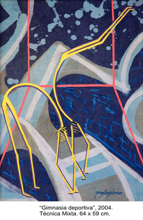 Gimnasia deportiva, 2004. Técnica Mixta. 64 x 59 cm.