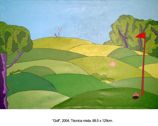 Golf, 2004. Técnica mixta. 88.5 x 129cm.