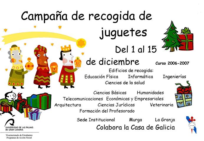 Cartel de la campaña de recogida de juguetes