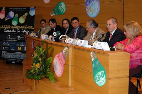 Inauguración del IV Foro de Empleo a cargo del Rector de la ULPGC, Manuel Lobo