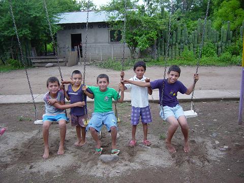 Un grupo de niños en Nicaragua