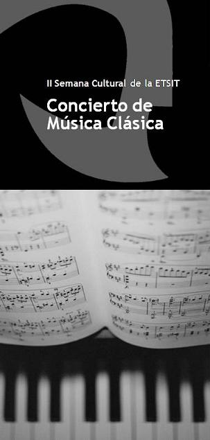 Cartel del concierto de música clásica