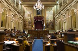 Imagen del interior del Parlamento de Canarias