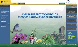 Imagen de la página Web elaborada por el Aula de la Naturaleza de la ULPGC