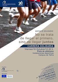Cartel de la carrera solidaria convocada en las Instalaciones Deportivas del Campus de Tafira