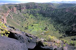 Imagen de la Caldera de Bandama, centro eruptivo originado durante el periodo más reciente de actividad volcánica de Gran Canaria