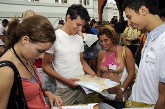 Imagen de archivo de estudiantes de intercambio en la ULPGC