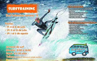 Cartel de Surftraining Verano 2011