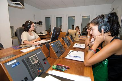Imagen de archivo de una clase práctica de la Facultad de Traducción e Interpretación