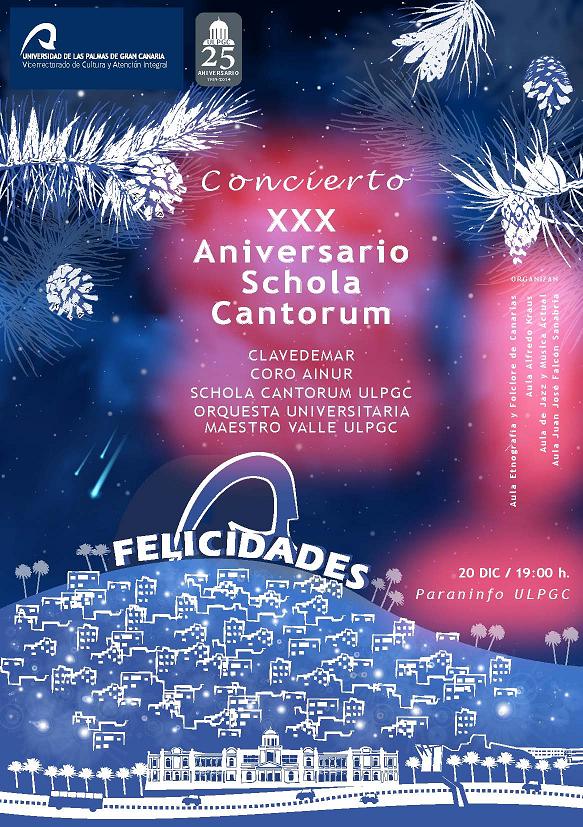 Cartel del Concierto Tradicional de Navidad de la ULPGC