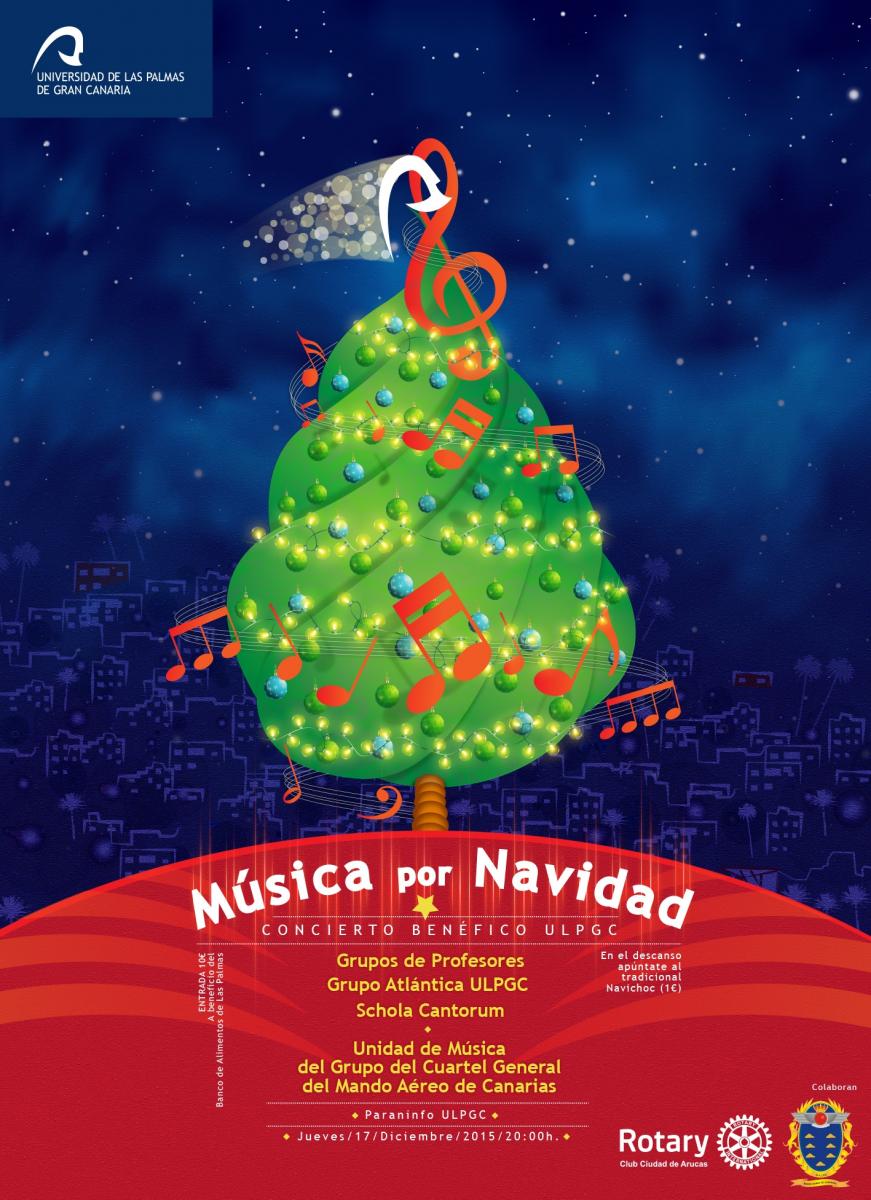 Cartel del concierto benéfico de Navidad