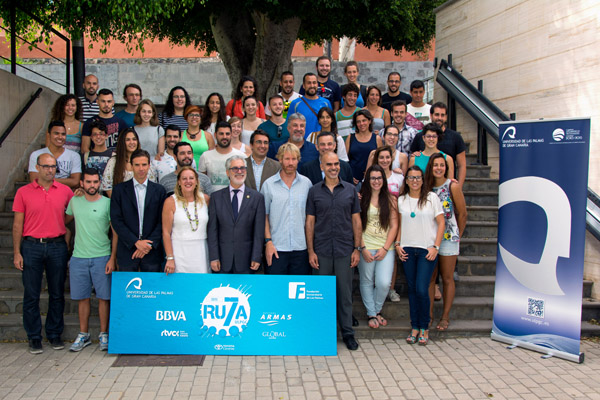 Foto de familia de la presentación de la V edición de Ruta Siete ULPGC
