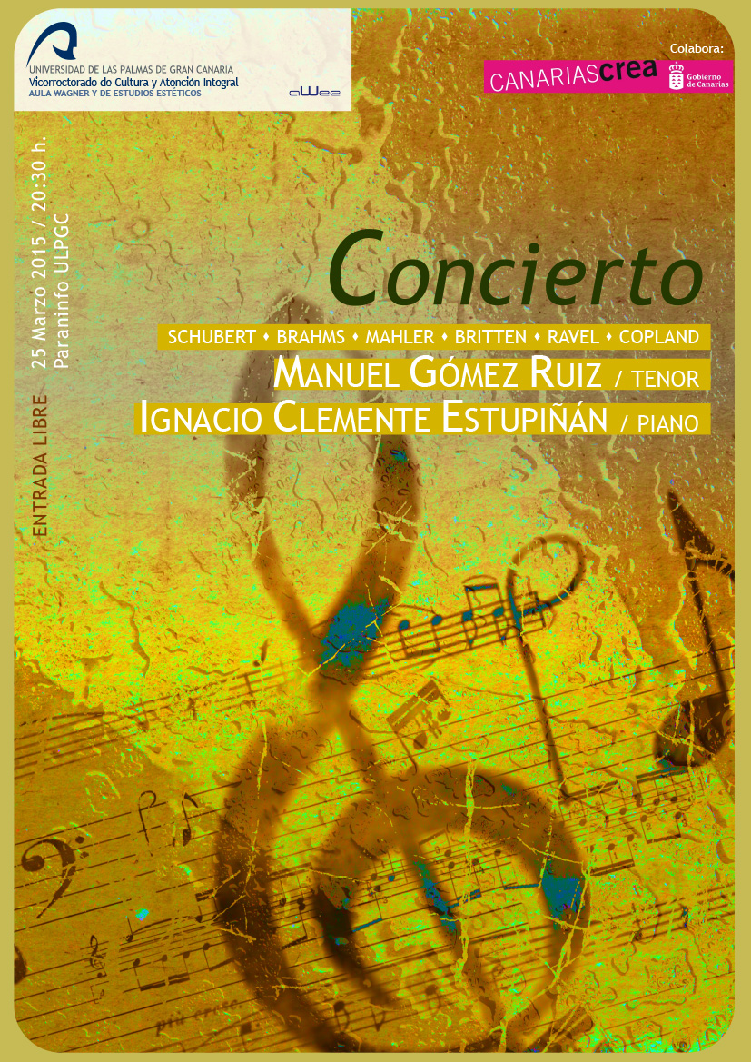Cartel del concierto del Aula Wagner y de Estudios Estéticos