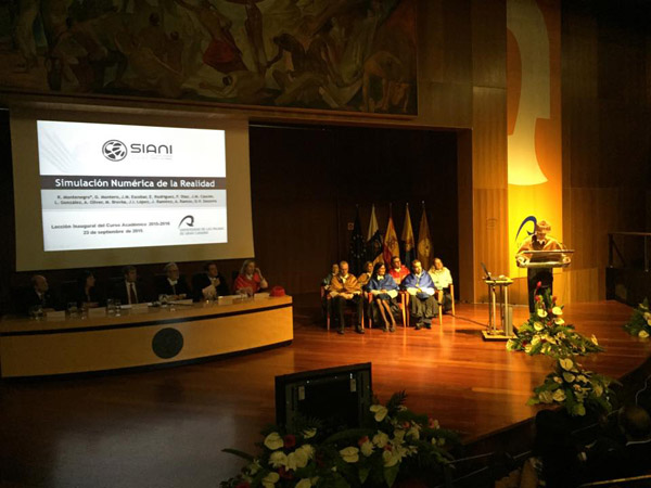 Lectura de la Lección Inaugural a cargo del director del IUSIANI, Rafael Montenegro
