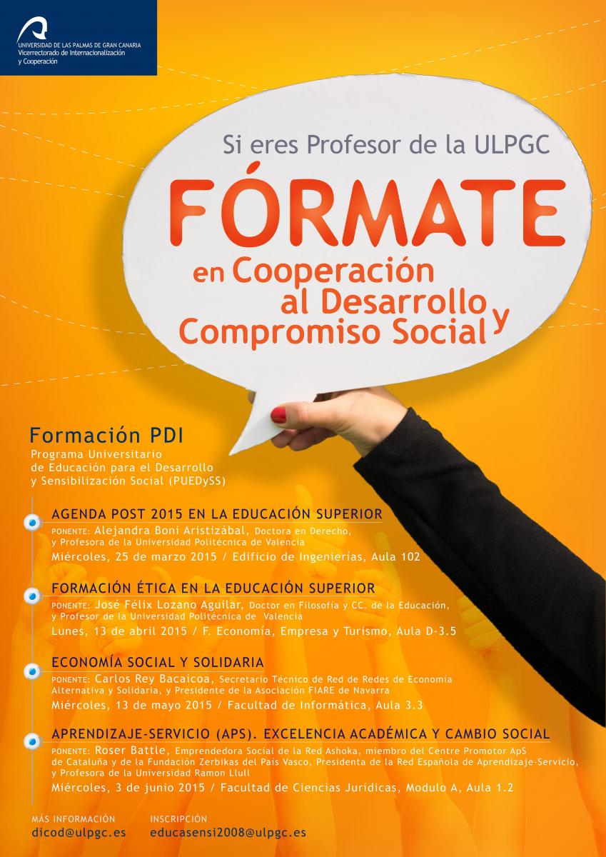 Cartel de los cursos ofertados sobre CUD