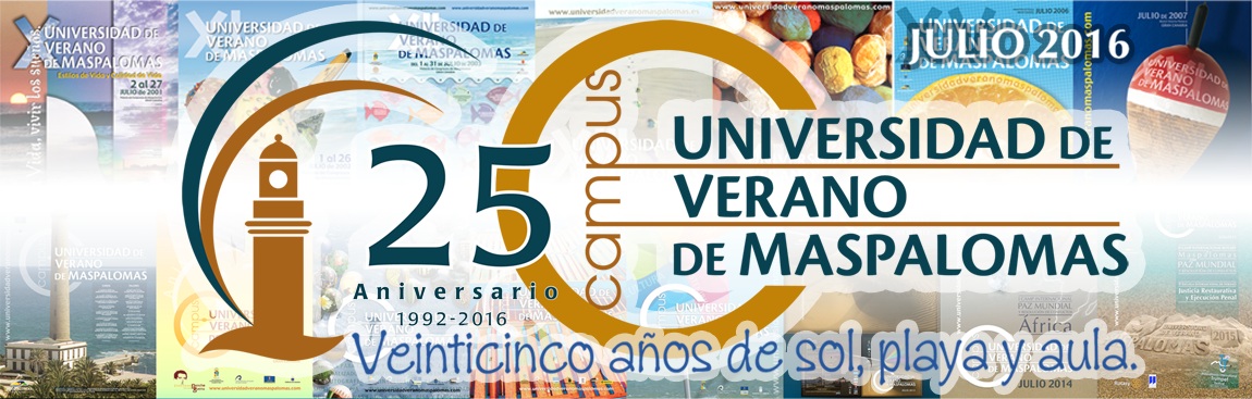 Logo de la XXV edición de la Universidad de Verano de Maspalomas