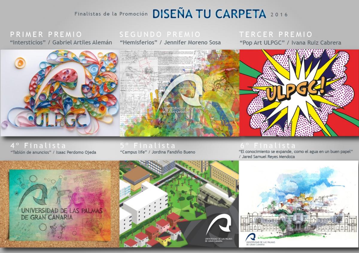 Relación de los seis diseños finalistas