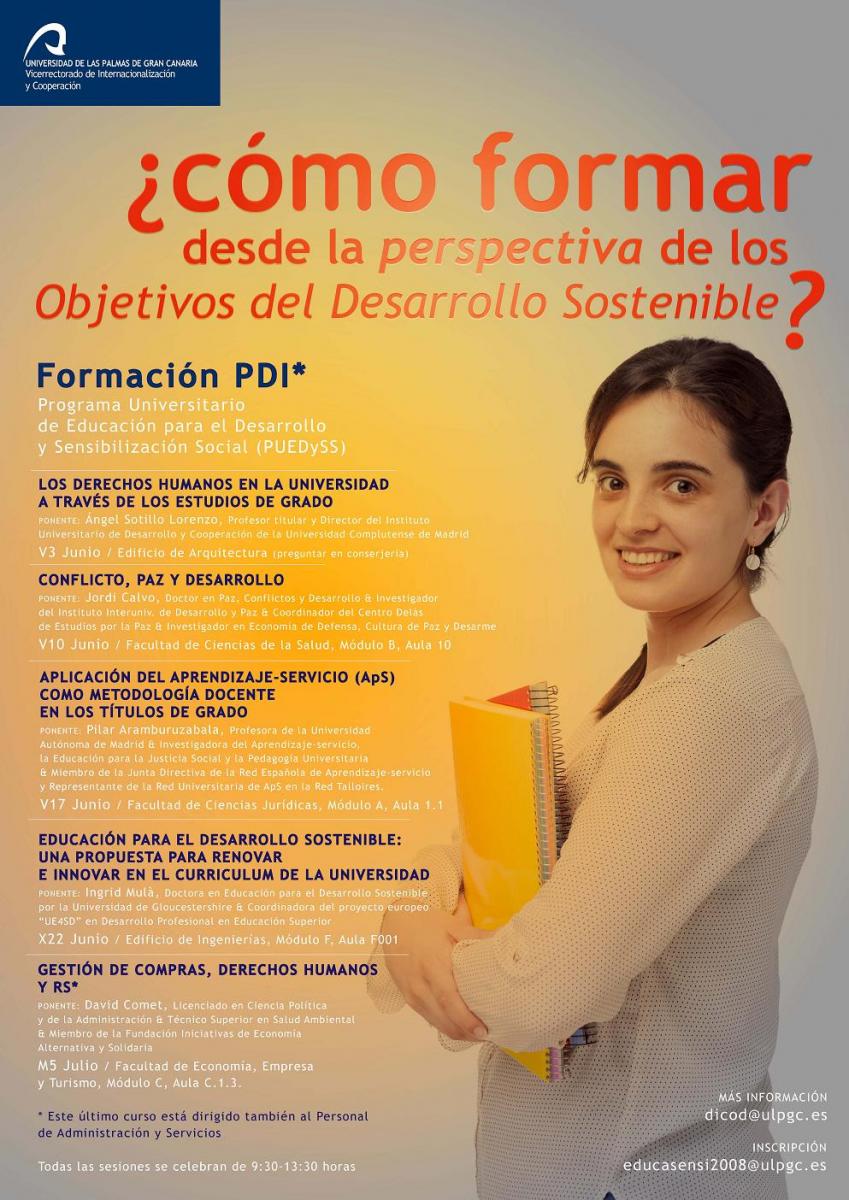 Cartel de los cursos de formación