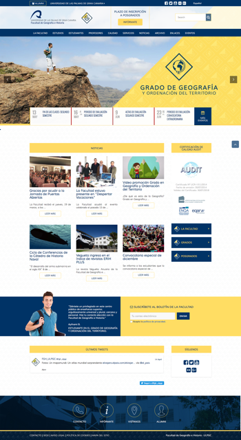 Captura de pantalla de la nueva web