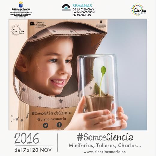 Cartel promocional de las Semanas de la Ciencia y la Innovación en Canarias
