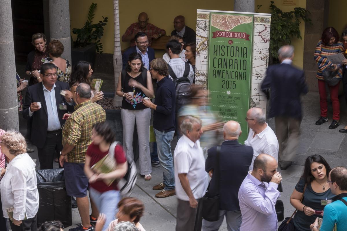 Imagen de la Casa de Colón durante la celebración del coloquio