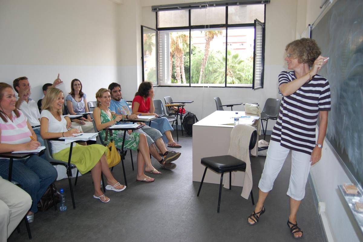 Imagen de archivo de docencia en el Aula de Idiomas de la ULPGC