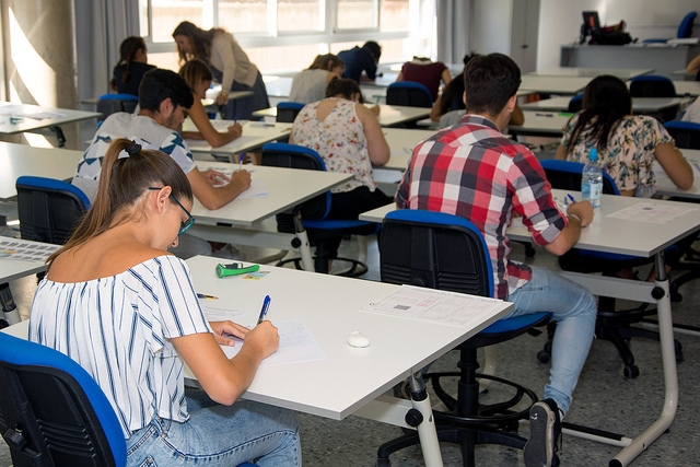 Imagen de archivo de las Pruebas de Acceso a la Universidad en el Campus de Tafira