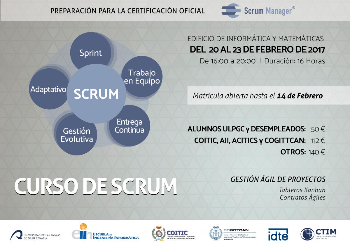 Cartel del curso de gestión ágil