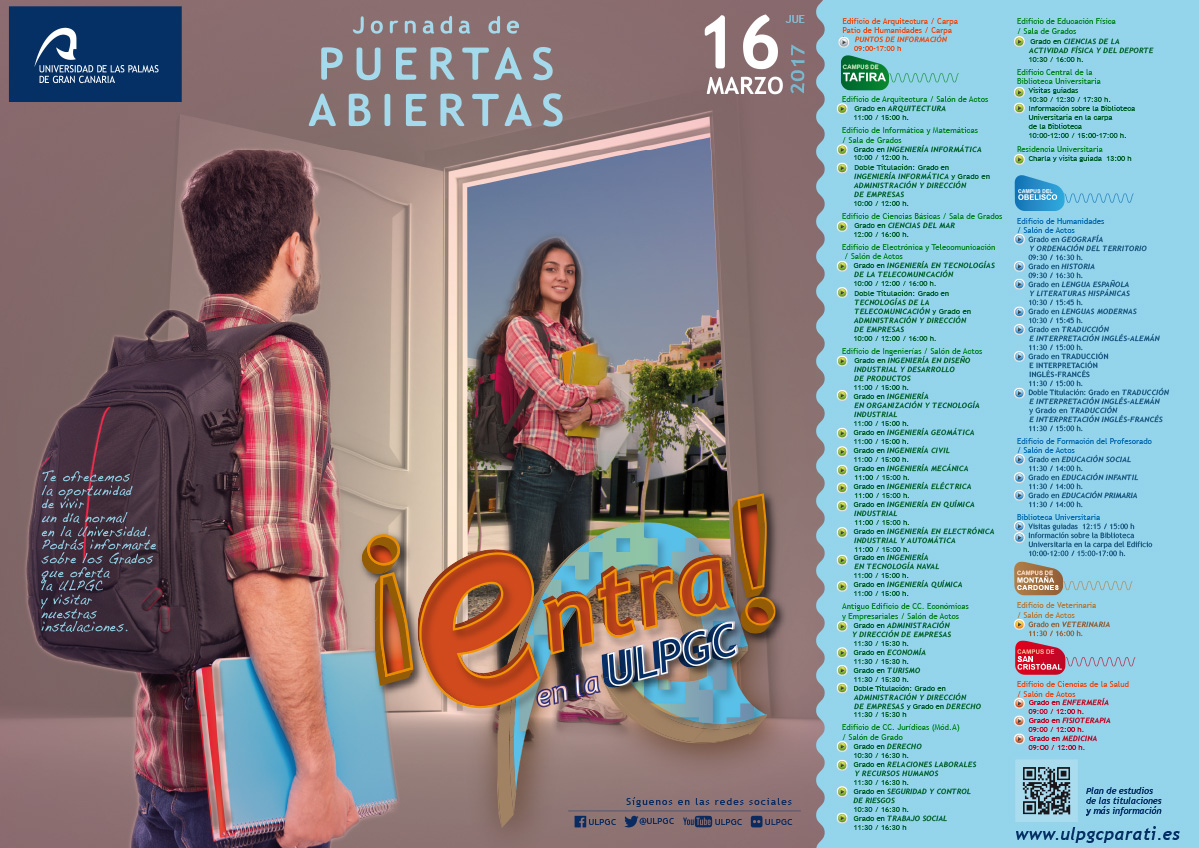 Cartel de la Jornada de Puertas Abiertas 2017