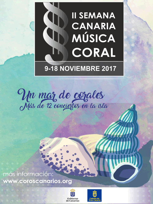 Cartel de la II Semana Canaria de Música Coral. Ilustración: Freepik.com