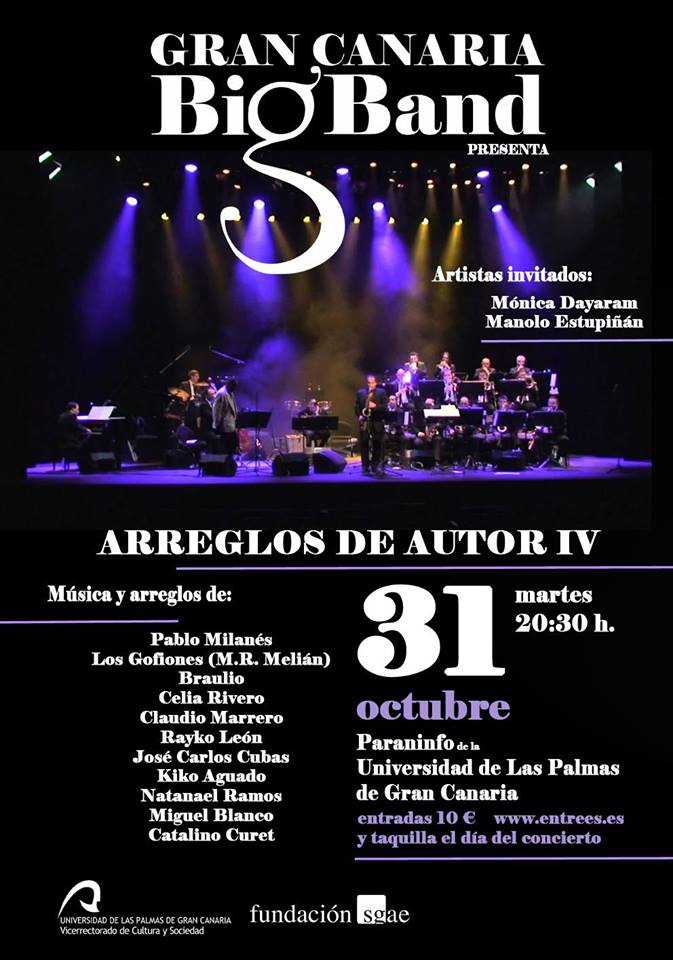 Cartel del concierto en el Paraninfo universitario