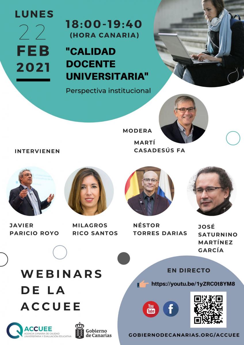 Cartel del webinar organizado por la ACCUEE