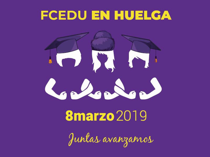 Cartel de la FCEDU con motivo del 8 de Marzo