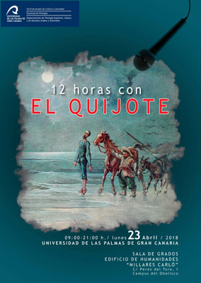 Cartel de la actividad '12 horas con El Quijote'