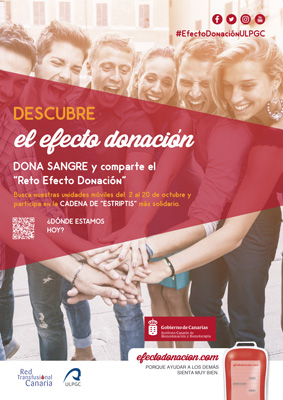 Cartel de la campaña de captación de donantes en la ULPGC