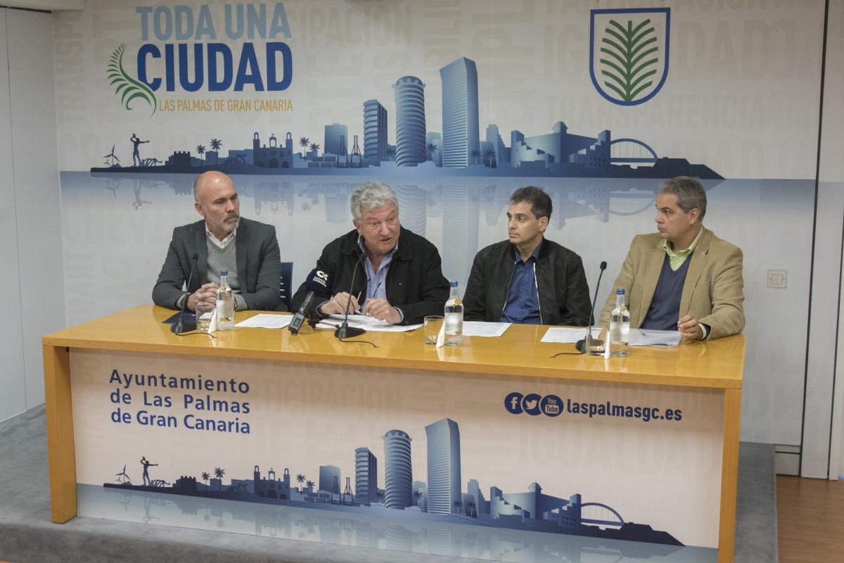 De izda. a dcha.: Antonio Marcelino Santana, Pedro Quevedo, Carmelo León y Sergio Moreno