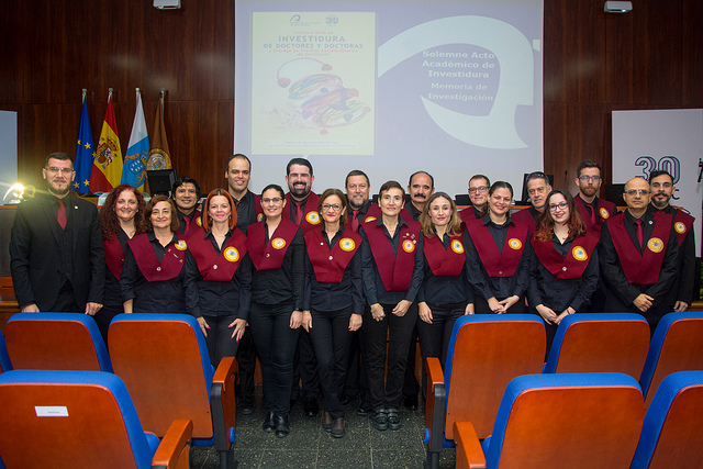 Imagen de la Schola Cantorum en el Acto Académico de Investidura de Nuevos Doctores de la ULPGC