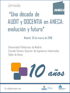 Cartel de la jornada que organiza la ANECA en Madrid