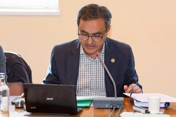 El Vicerrector Marcos Peñate durante su intervención