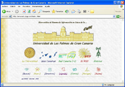 Portada de la web ULPGC (1996)