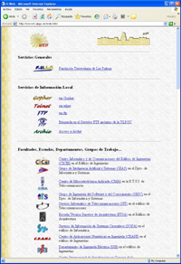 Las webs de la ULPGC (1996)