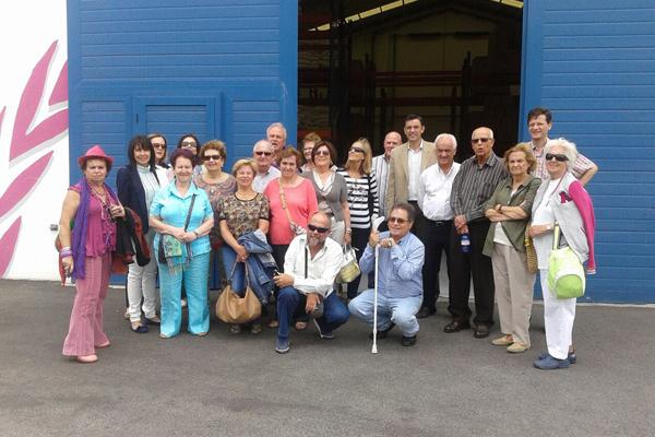 Foto de familia en la base logística del Programa Mundial de Alimentos de la ONU