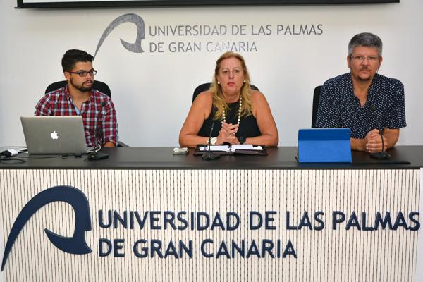 De izda. a dcha.: Caín Santana, Isabel Pascua y José Brito