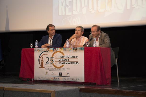 De izda. a dcha.: Nicolás Díaz de Lezcano, Marco Aurelio Pérez y Michel Jorge Millares