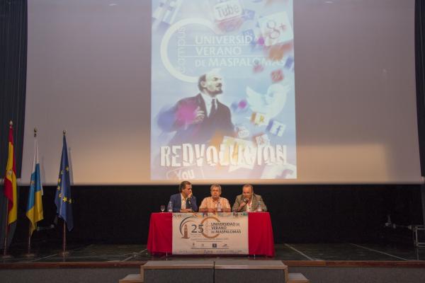 Imagen de la mesa de clausura de la XXV edición de la Universidad de Verano de Maspalomas