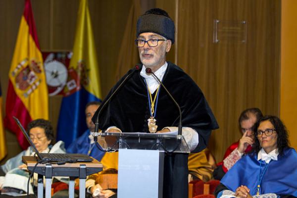 El Rector José Regidor durante su discurso de apertura