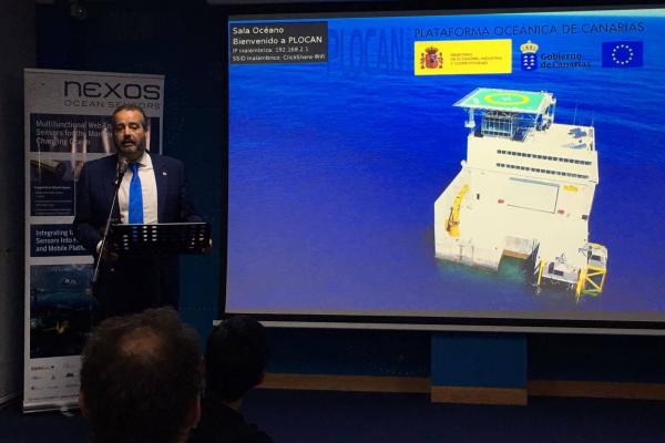 El Rector, durante su intervención en la reunión de coordinación del Proyecto NeXOS