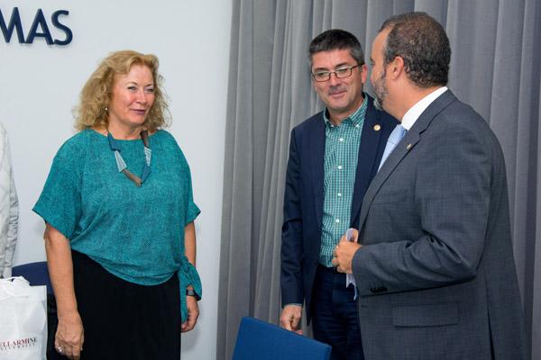 Otra imagen de la visita a la Sede Institucional de la ULPGC